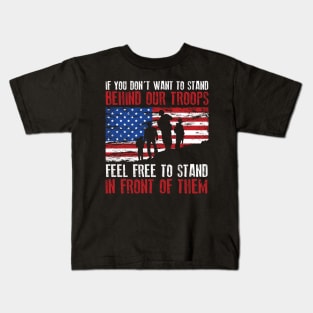 Stand Behind Our Troops USA Kids T-Shirt
